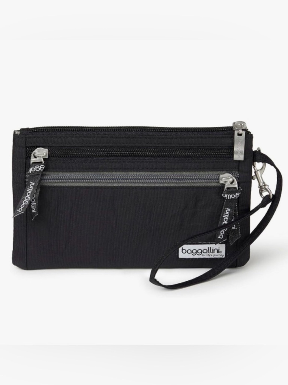 Baggallini RFID currency organizer Black Compact Wristlet/Belt Bag